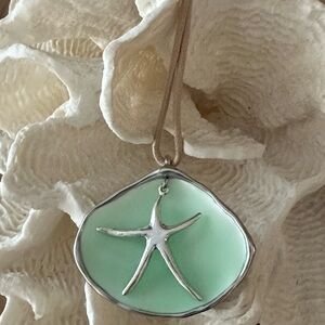 J Jill Starfish Shell Pendant Necklace NWT